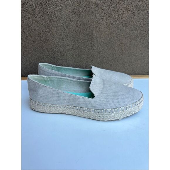 Dr Scholls Shoes Womens 10 M Find Me Slip On Espadrille Beige Fabric Perforated - Picture 1 of 9